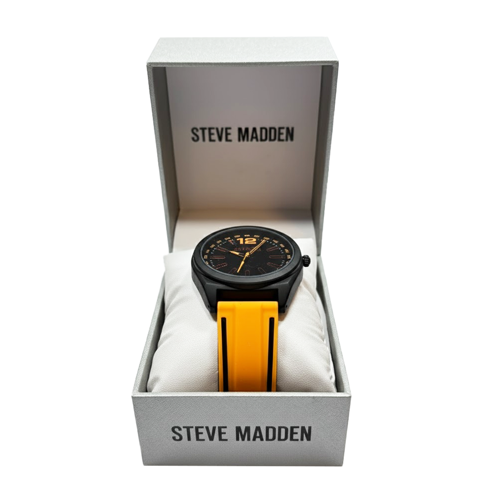 Steve Madden Reloj Para Caballero Orange & Black