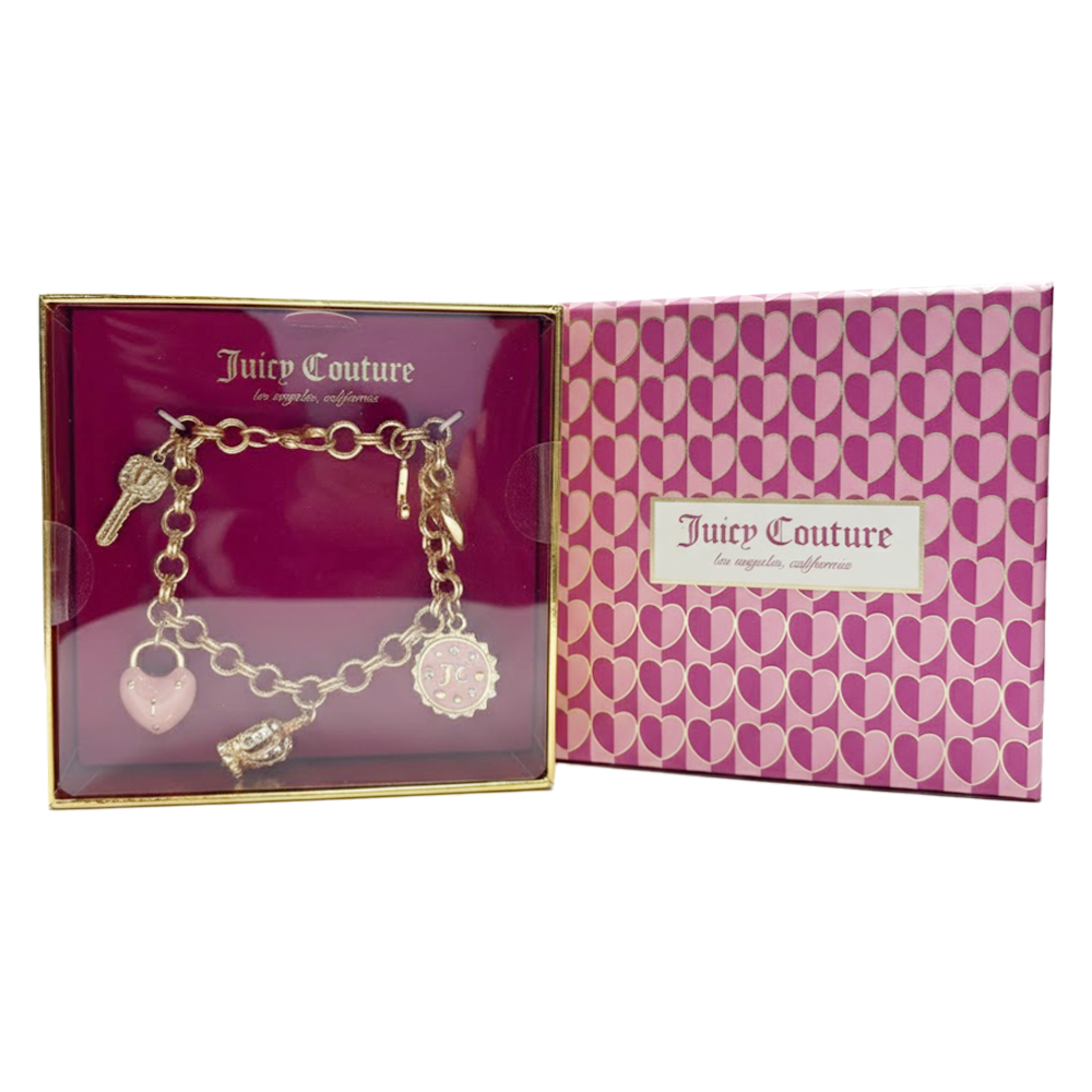 Juicy Couture Pulsera Con Charms Rosa