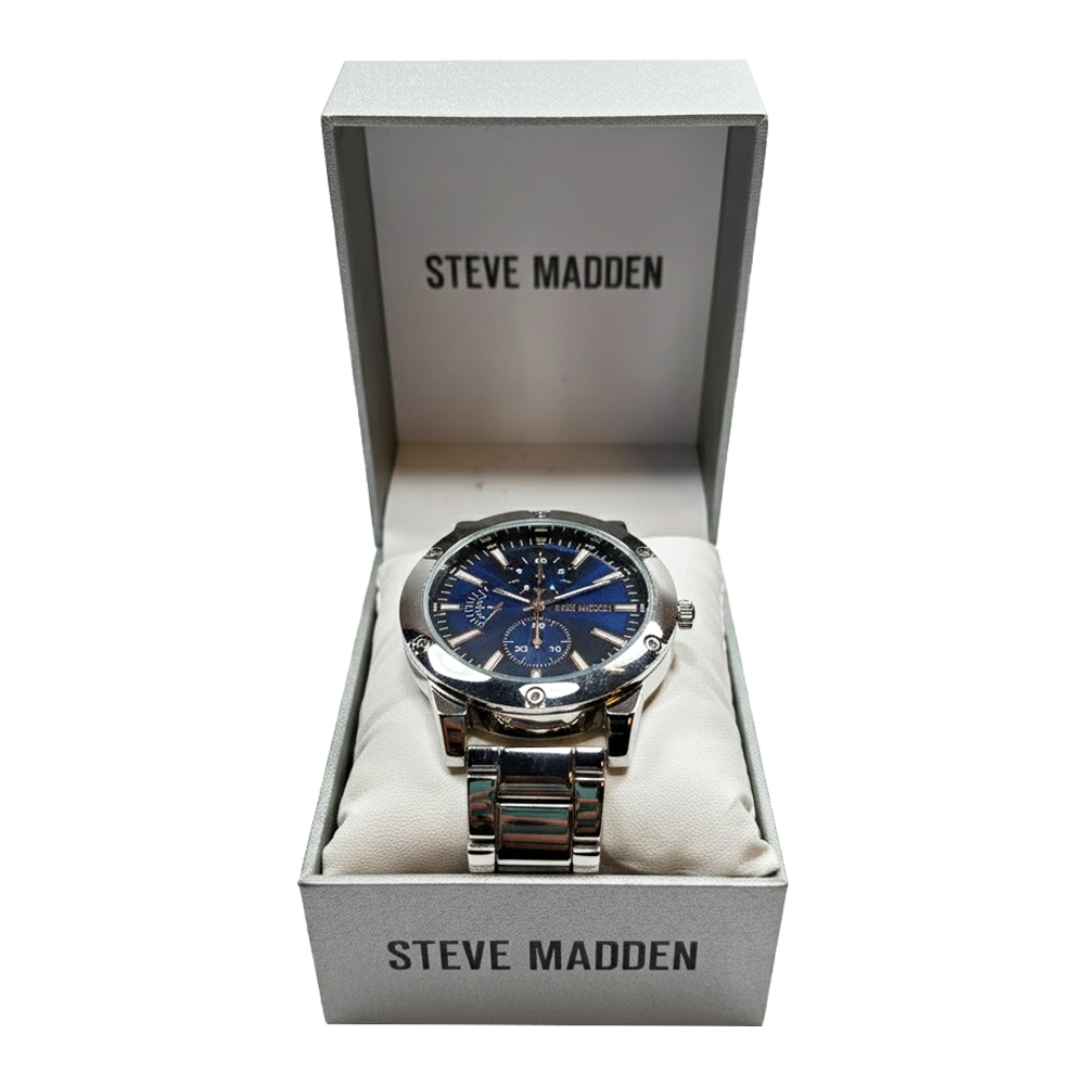 Steve Madden Reloj Para Caballero Silver