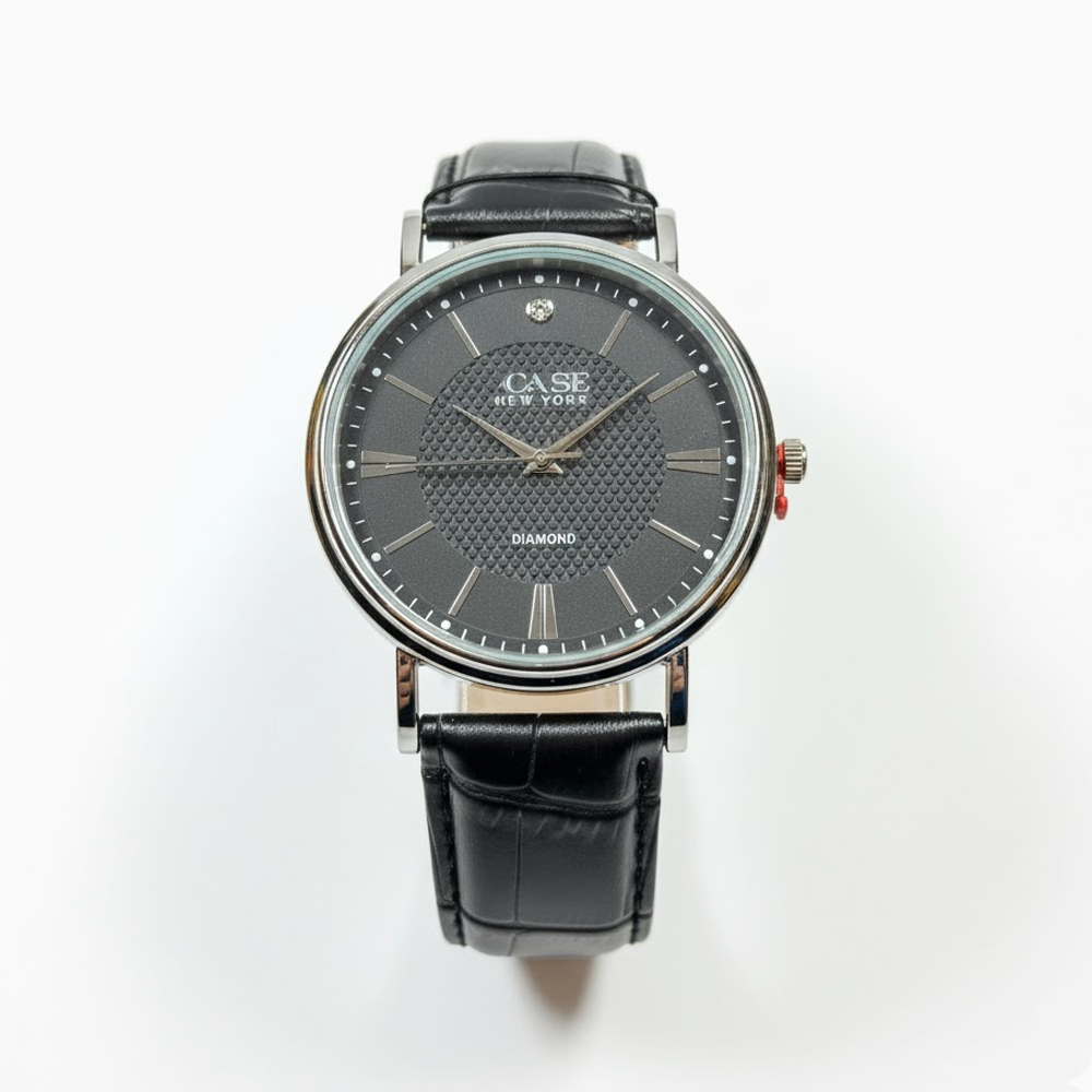 Jones New York Reloj Para Caballero Black Correa De Cuero