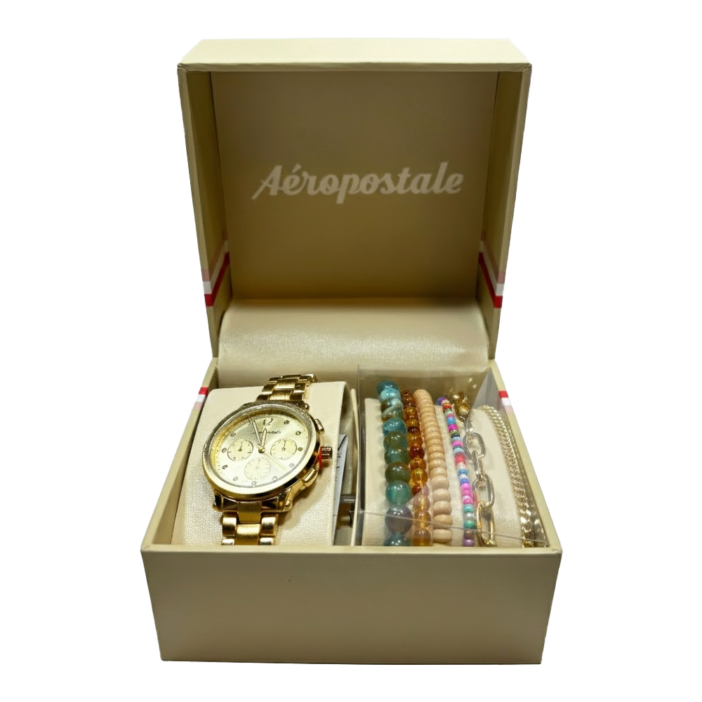 Aeropostale Set De Reloj y Pulseras