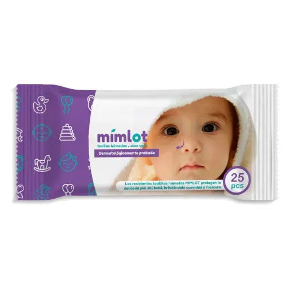 Mimlot Toallas Húmedas Baby Crema 25 Pcs