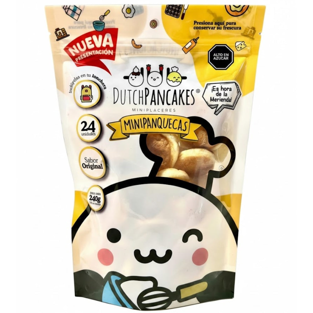 Dutch Pancaques Mini Panquecas Congeladas Originales sabor a Vainilla 24 Und