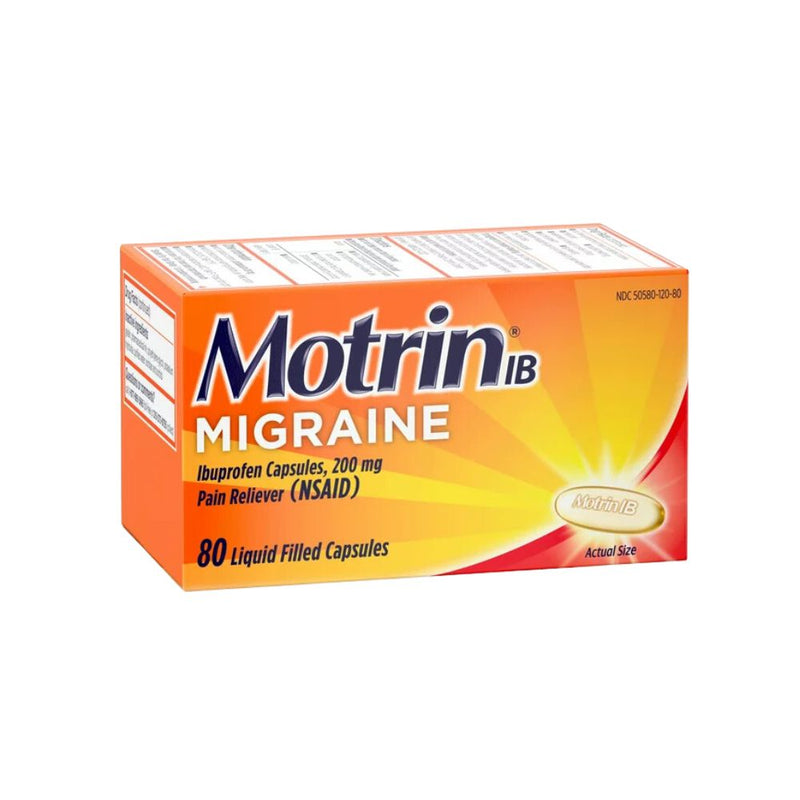Motrin Migraine Ibuprofen 200mg 80 Capsulas