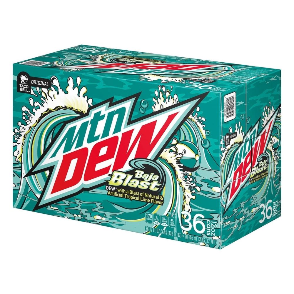 Mountain Dew Baja Blast  Líquidas 355 ml 36 Und