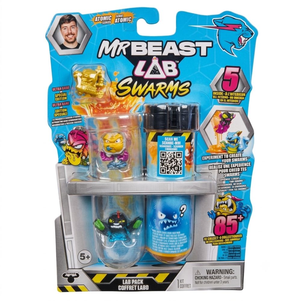 Mr Beast Lab Swarms Pack 5 Figuras Sorpresas 1Und 5+