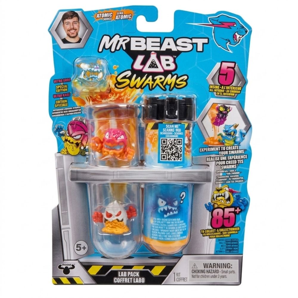 Mr Beast Lab Swarms Pack 5 Figuras Sorpresas 1Und 5+