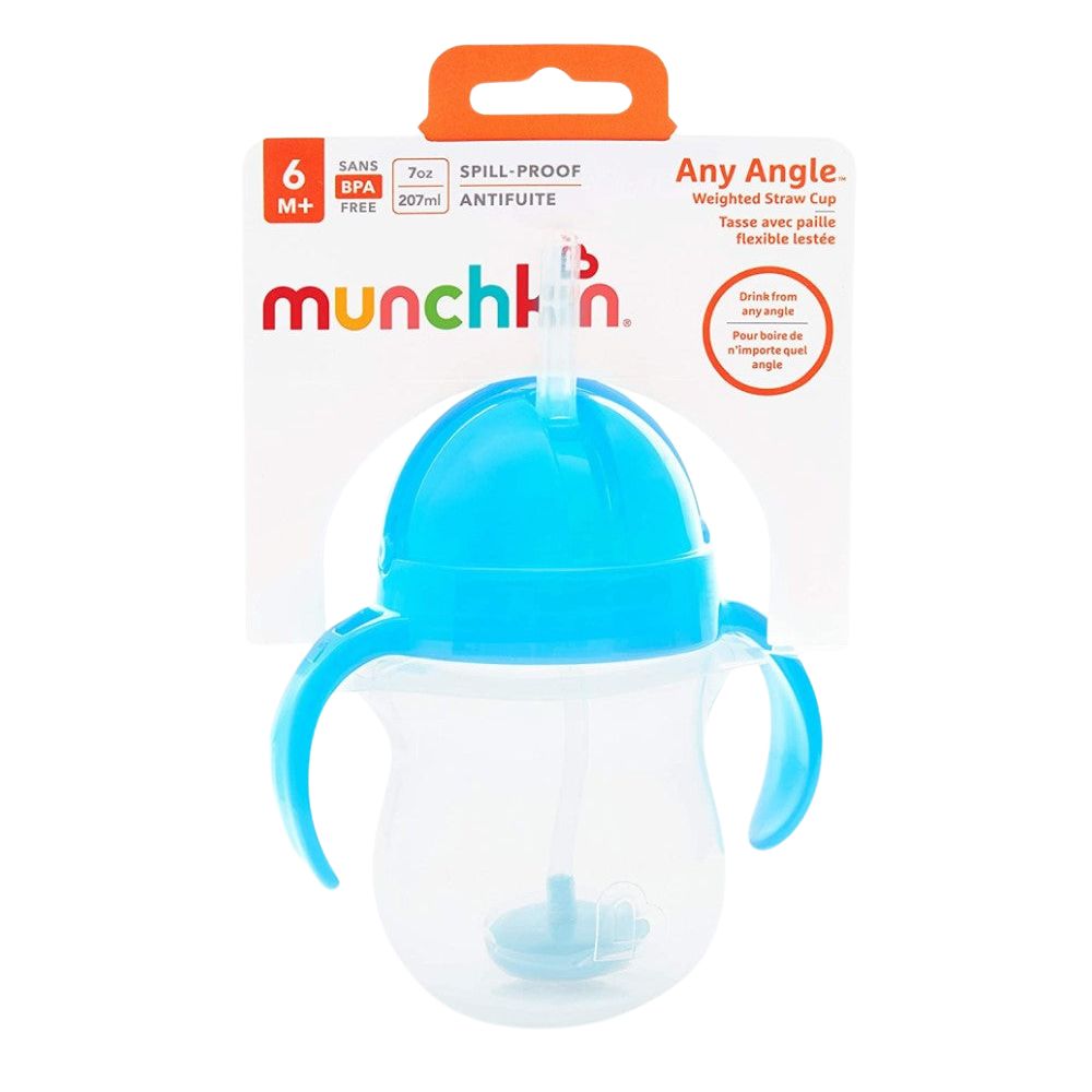 Munchkin Vaso De Transición Any Angle Con Pitillo Blue 207ml 6m+