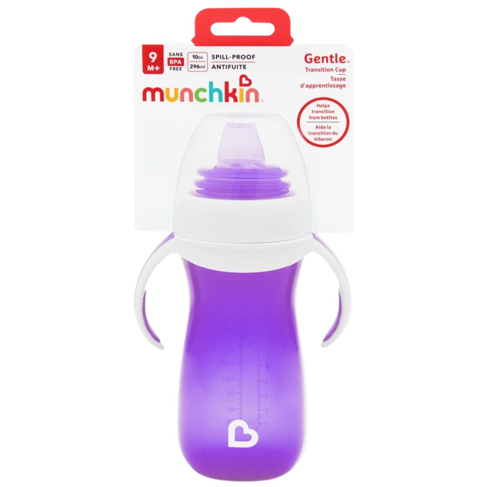 Munchkin Vaso de Transicion Gentle Color Morado 296ml 9+