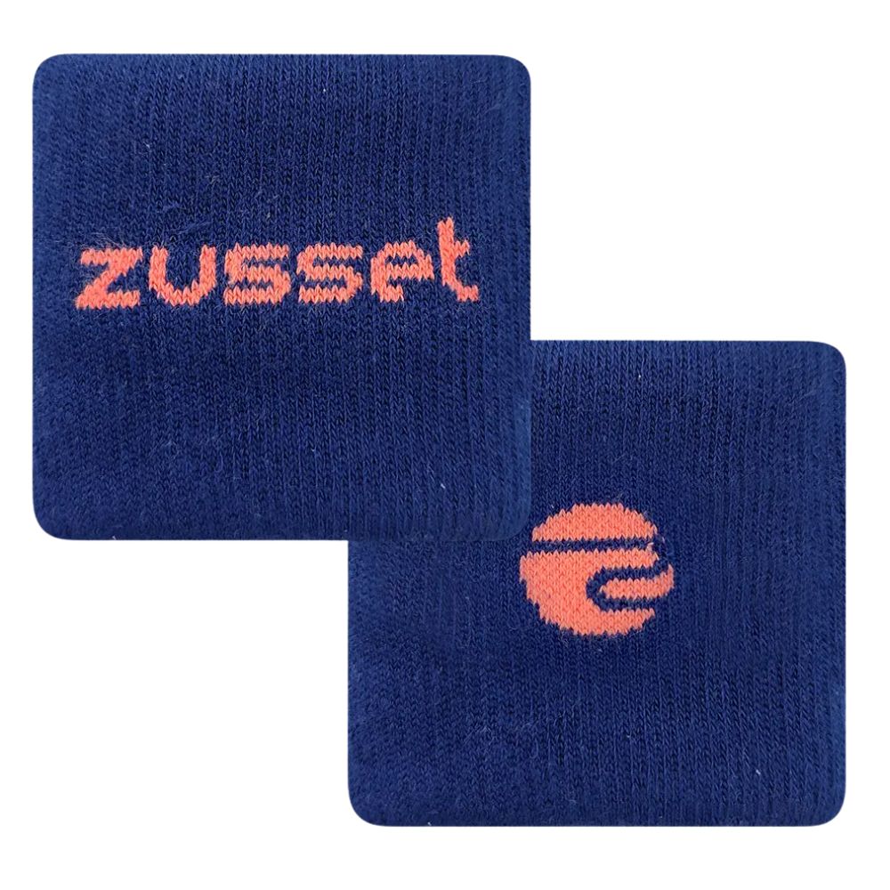 Zusset Muñequeras Cortas 2pk Para Padel Azul/Coral 8-8cm