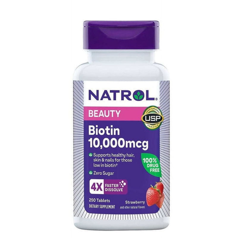 Natrol Biotin Strawberry 10,000mcg 250 Und