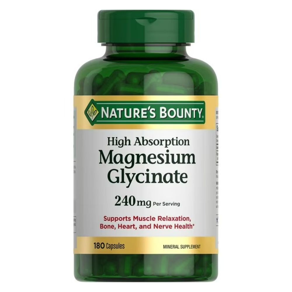 Nature's Bounty Magnesium Glycinate 240mg 180 Capsules