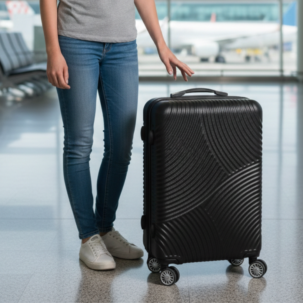 Maleta Dura 24 Pulgadas Small 4 Ruedas Color Negra