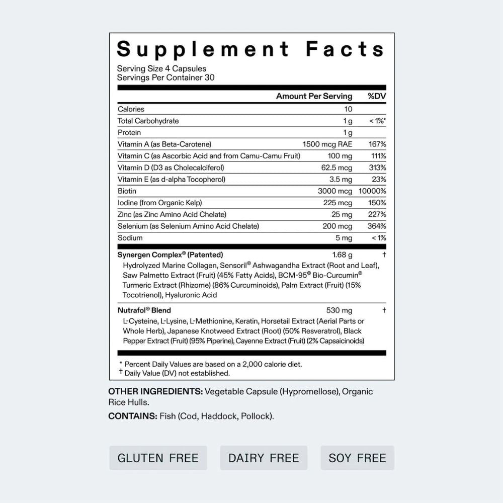 Nutrafol Women Balance Hair Growth Nutraceutical Dietary Suplement 120 Capsulas