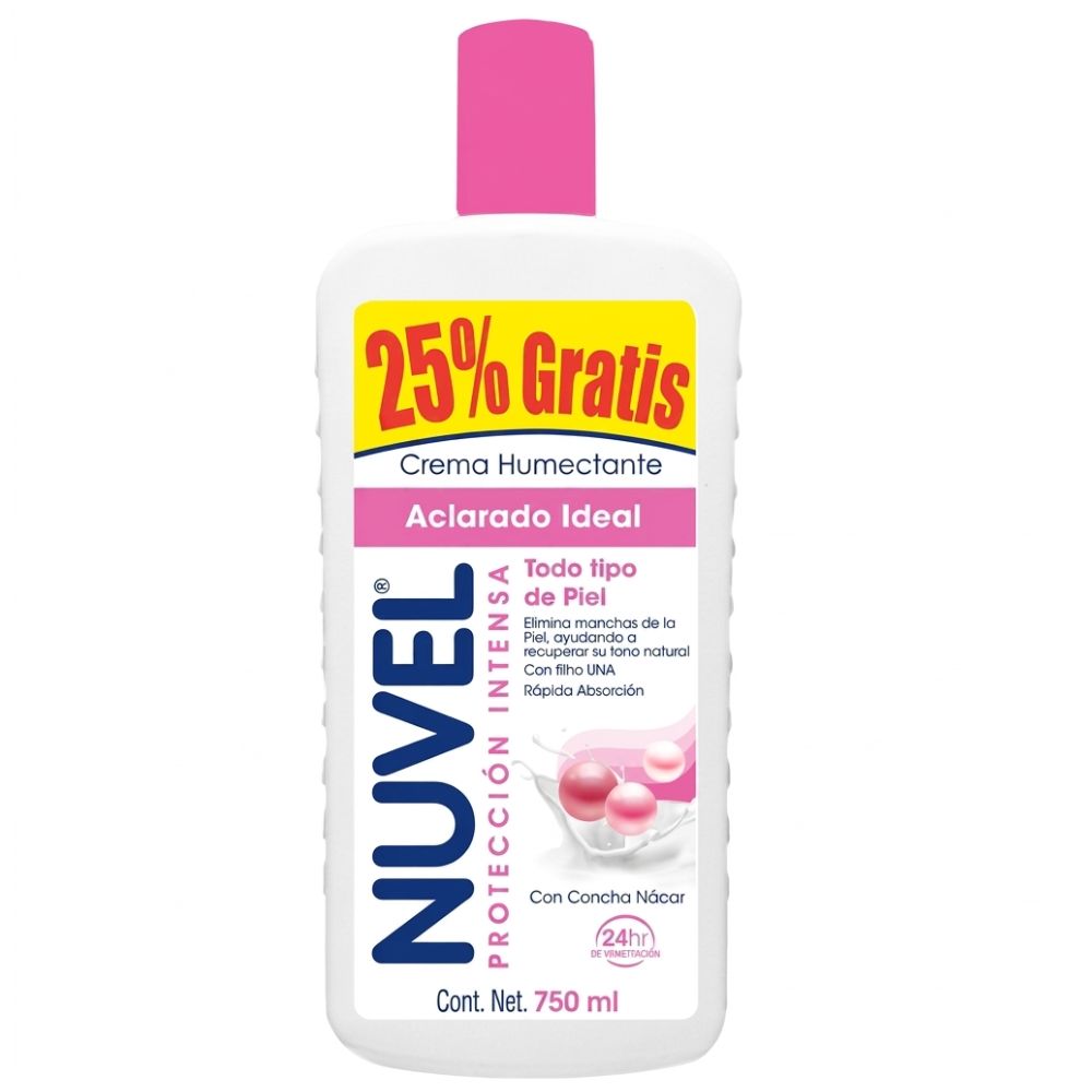 Nuvel Crema Corporal Proteccion Intensa Aclarado Ideal "Todo Tipo De Piel" 750ml