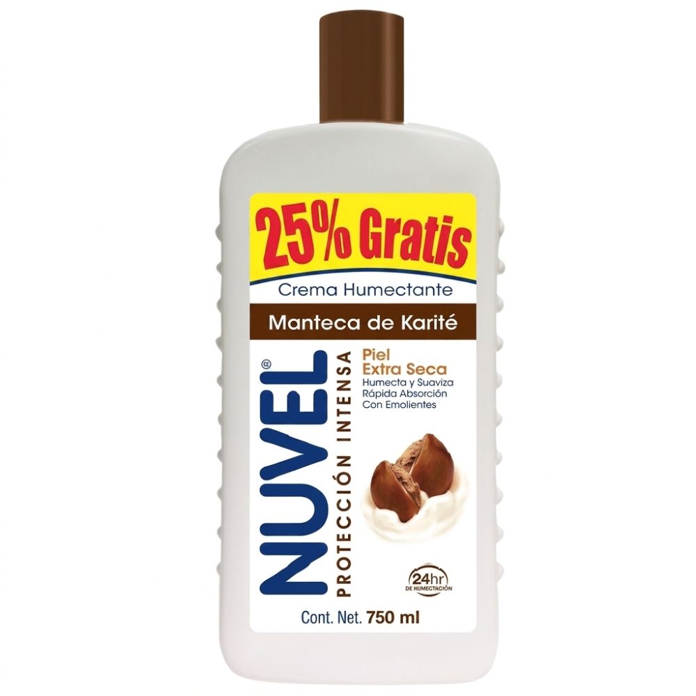 Nuvel Crema Corporal Proteccion Intensa Manteca De Karite "Piel Extra Seca" 750ml