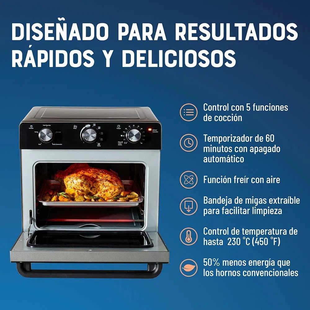 Oster® Horno con Freidora de Aire de 22 Litros