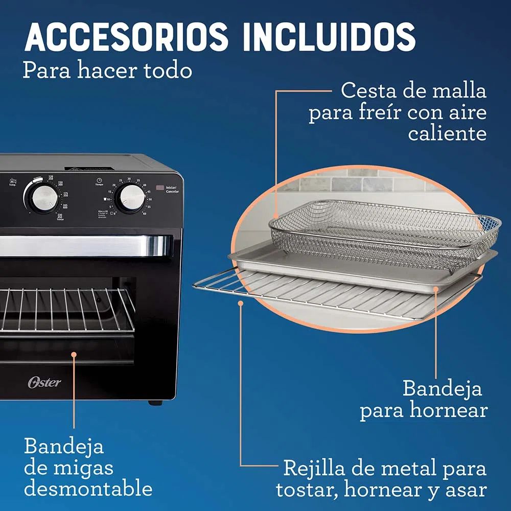 Oster® Horno con Freidora de Aire de 22 Litros