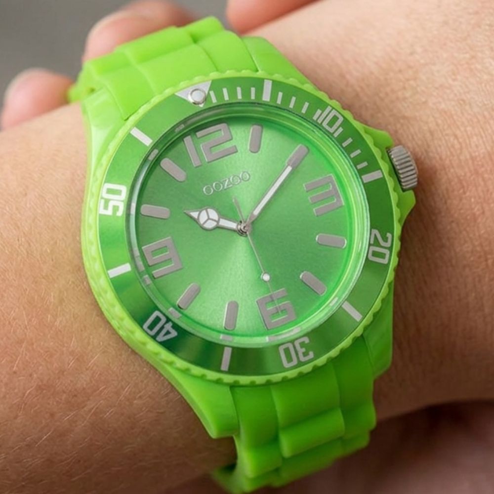Oozoo Reloj Deportivo Correa De Silicone Unisex Fluo Green
