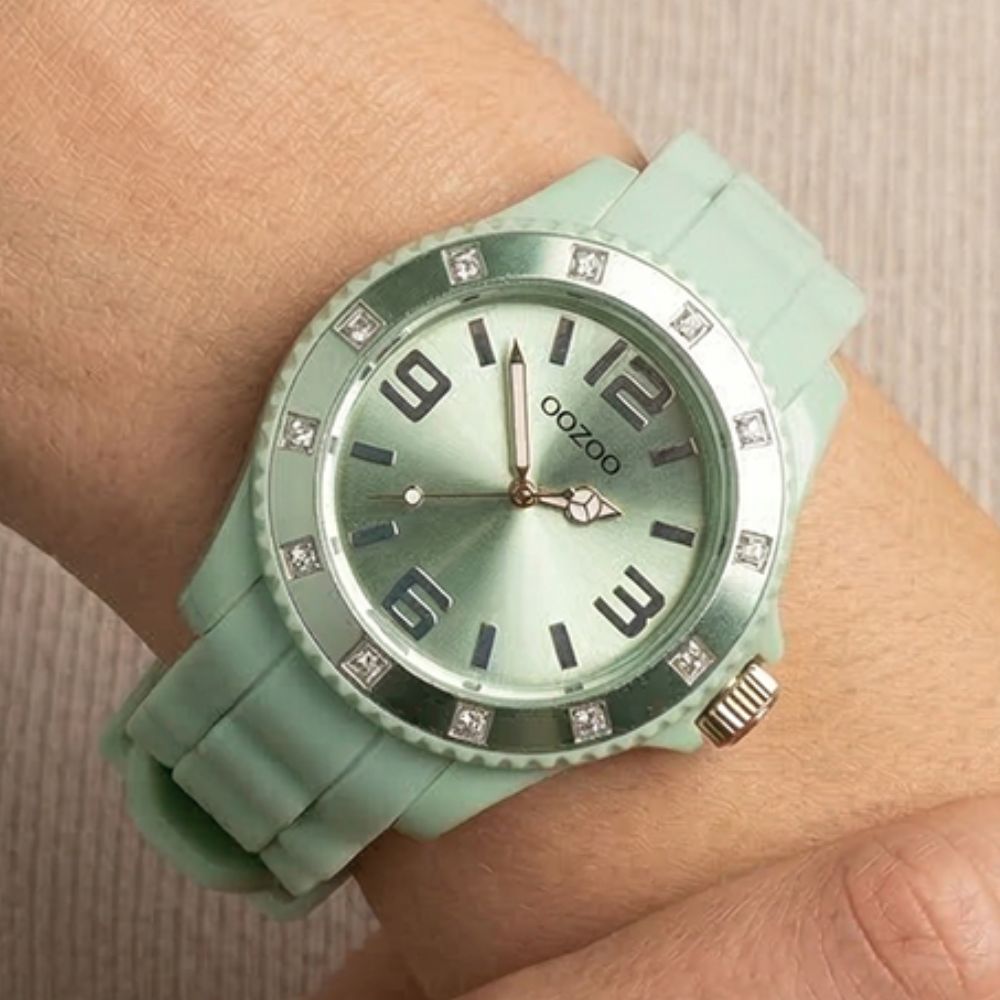 Oozoo Reloj Deportivo Correa De Silicone Para Damas Aqua