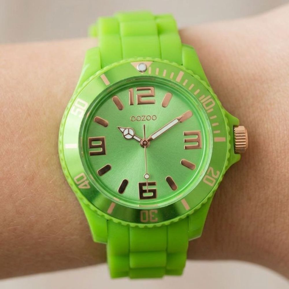Oozoo Reloj Deportivo Correa De Silicone Unisex Fluo Green
