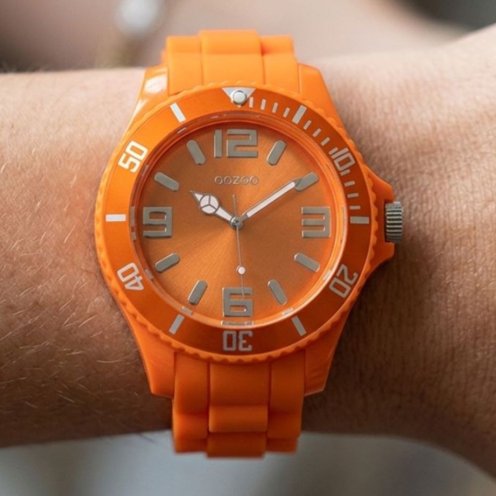 Oozoo Reloj Deportivo Correa De Silicone Unisex Fluo Orange