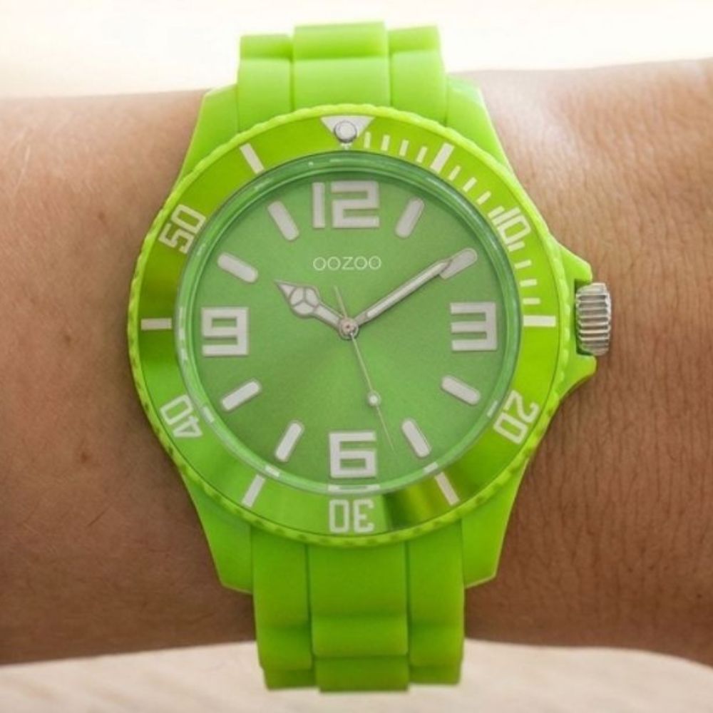 Oozoo Reloj Deportivo Correa De Silicone Unisex Fluo Green