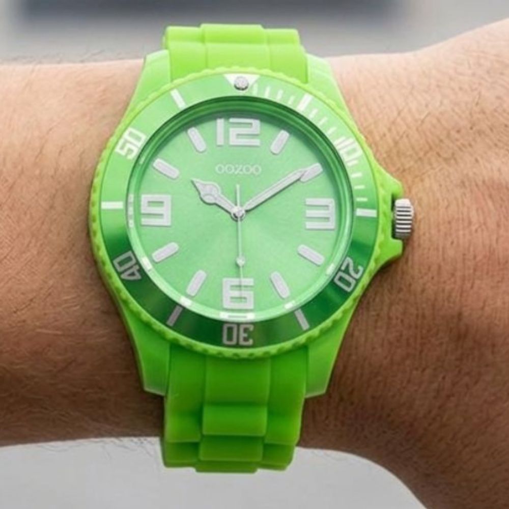Oozoo Reloj Deportivo Correa De Silicone Unisex Fluo Green