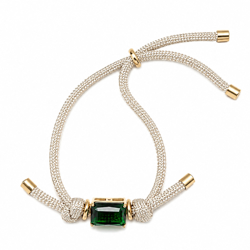 H&Co Pulsera Para Damas Esmeralda Casual