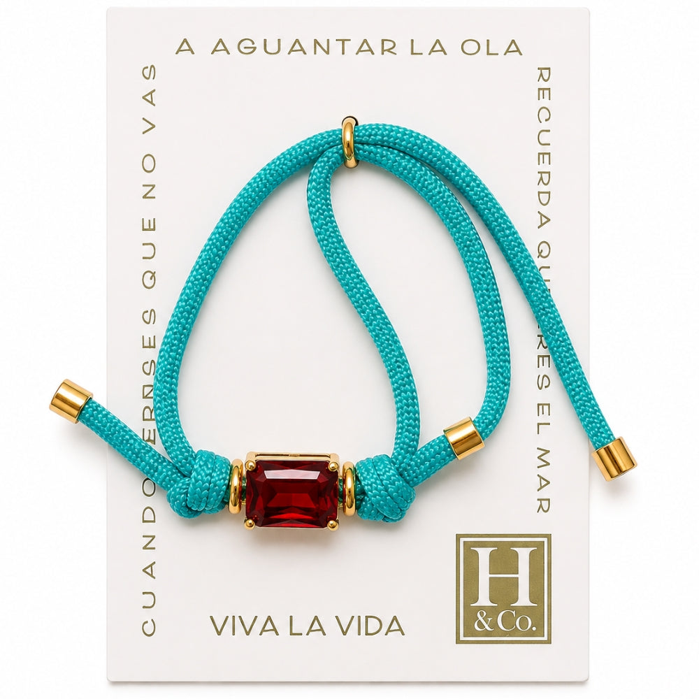H&Co Pulsera Para Damas Rubi Marina