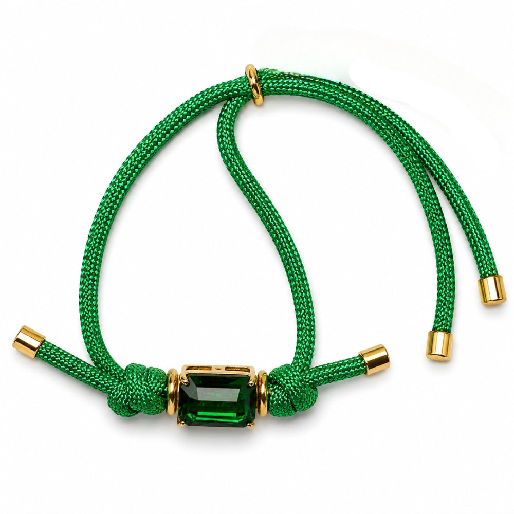 H&Co Pulsera Para Damas Esmeralda Clasica