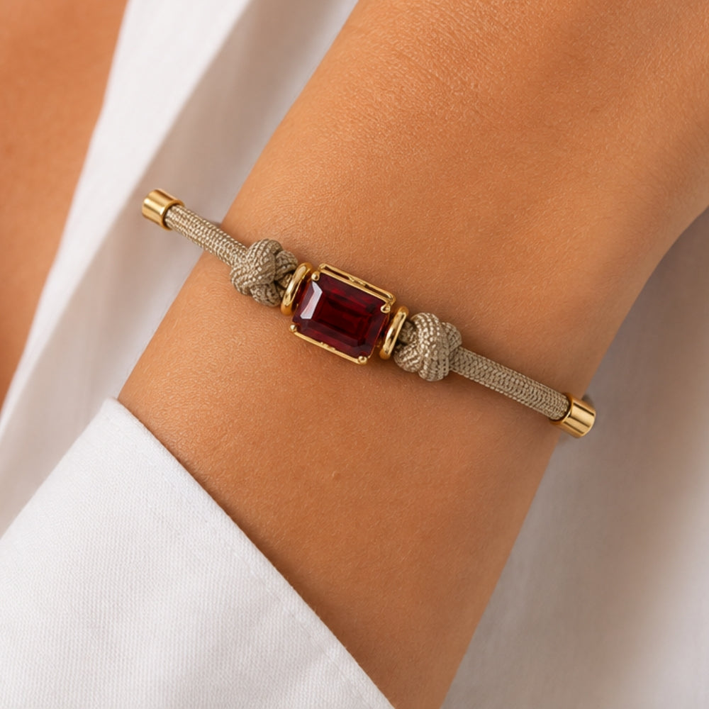 H&Co Pulsera Para Damas Rubi Clasica
