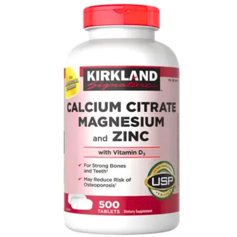 Kirkland Calcio Citrato de Magnesio Y Zinc 500 Tablets