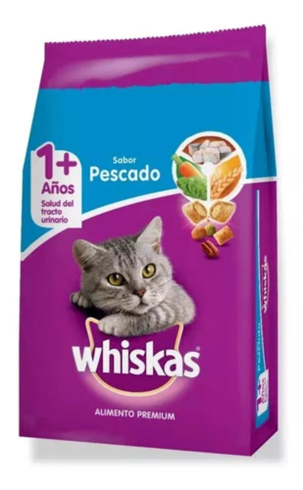Whiskas Alimento Para Gatos de 1+ año Sabor a Pescado 500gr