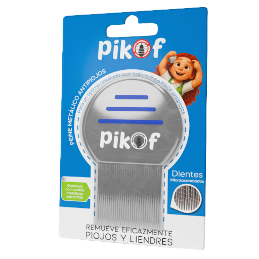 Pikof Peine Metálico Protección Piojos 1Und