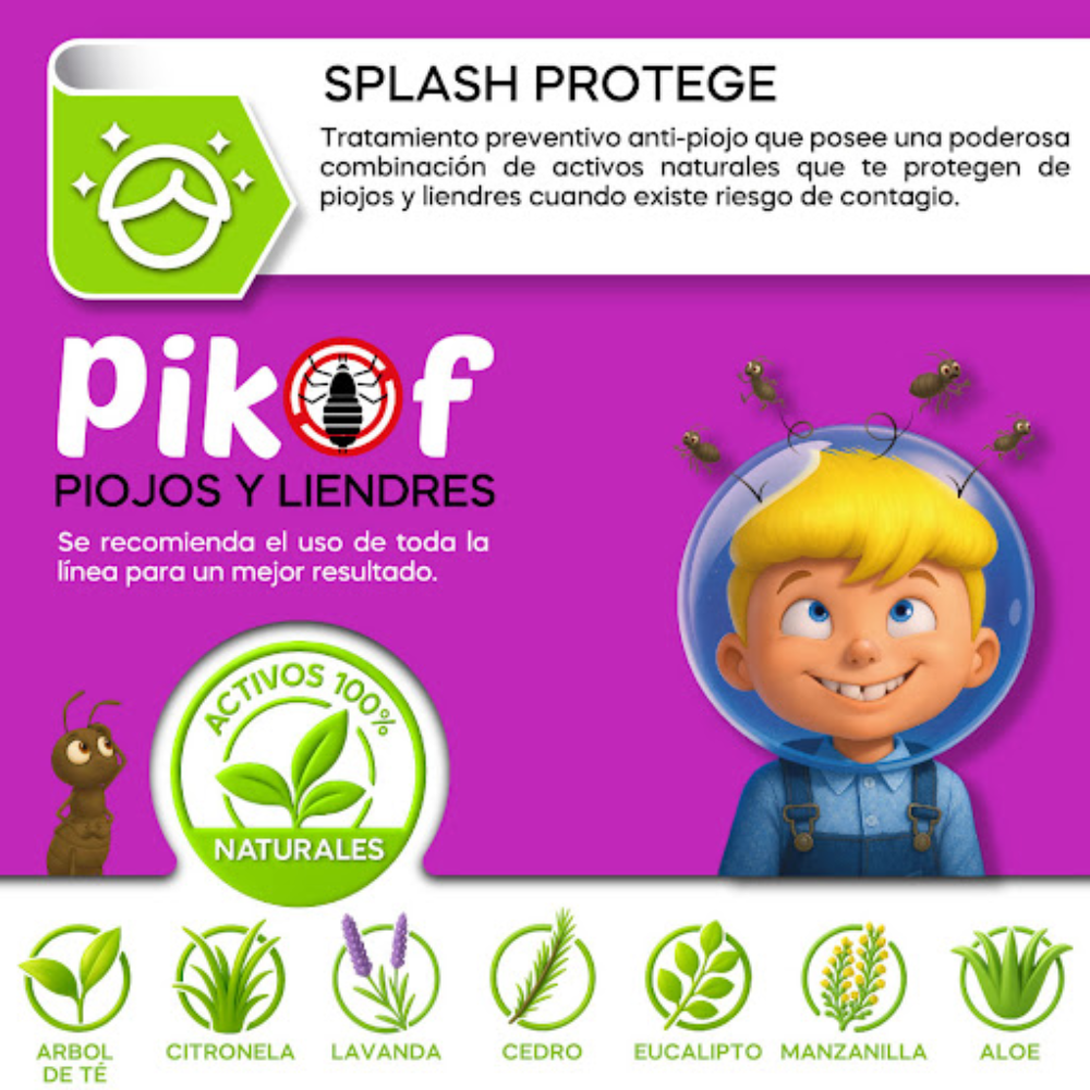 Pikof Protección Contra Piojos Paso 3 "Protege" Splash 120ml