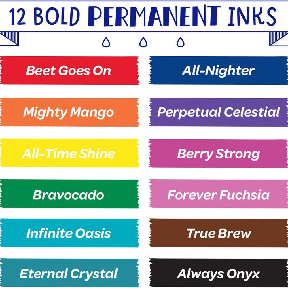 Crayola Take Note Permanent Markers 12 Und