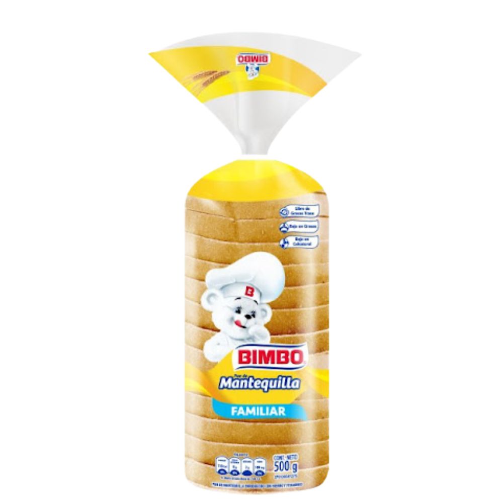 Bimbo Pan Mantequilla Familiar 500 gr