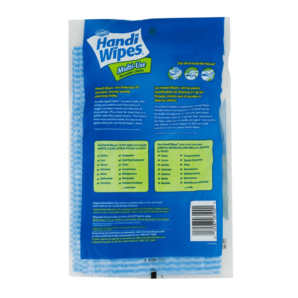 Paños Clorox Handi Wipes Multi Use 6und Reusables 20 Veces
