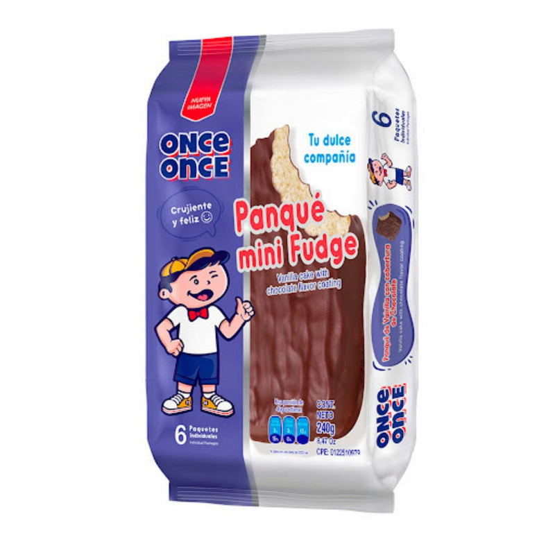 Panque Once Once Mini Fudge 6 Und 240grs