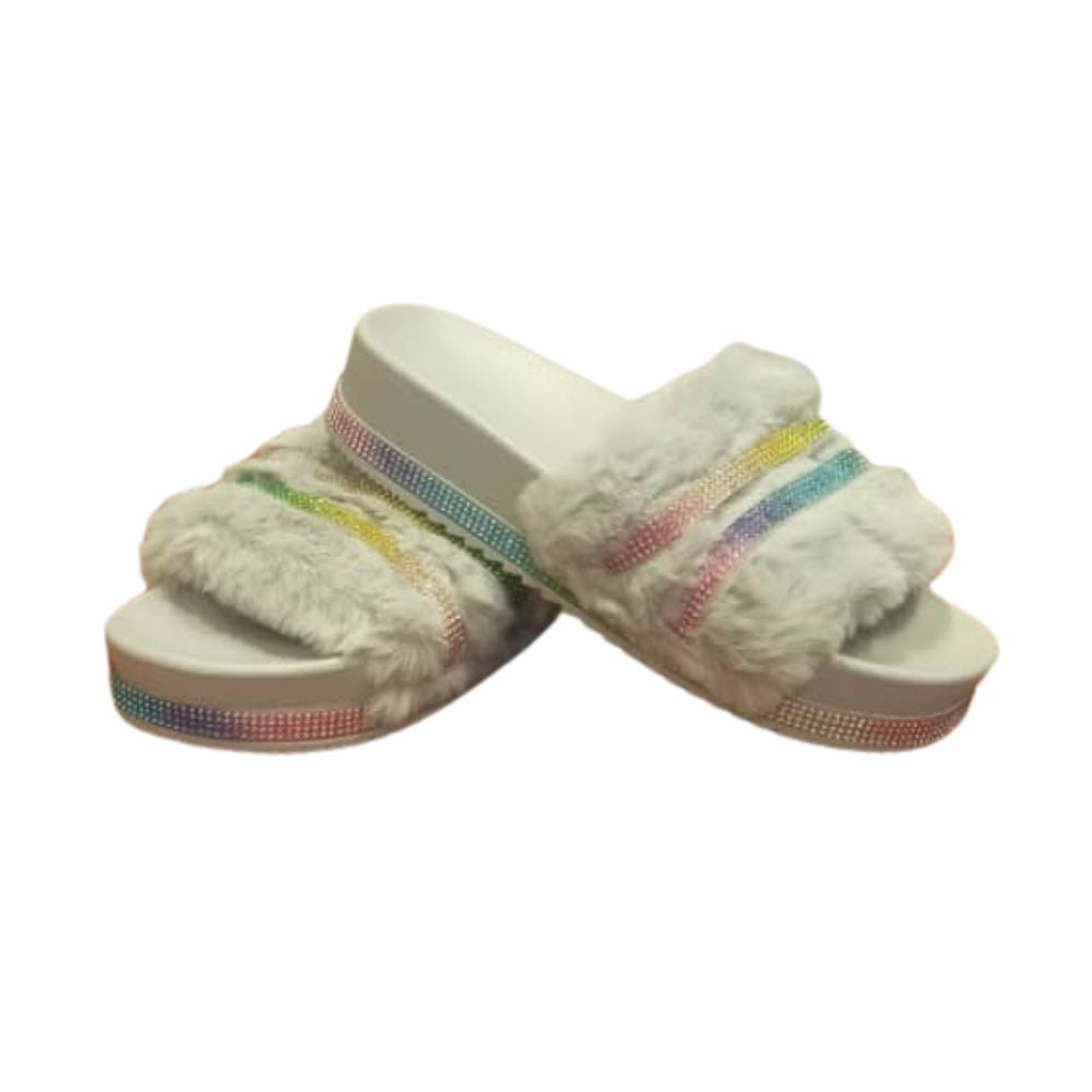 Pantuflas de Gamuza Para Damas con Brillos de Colores