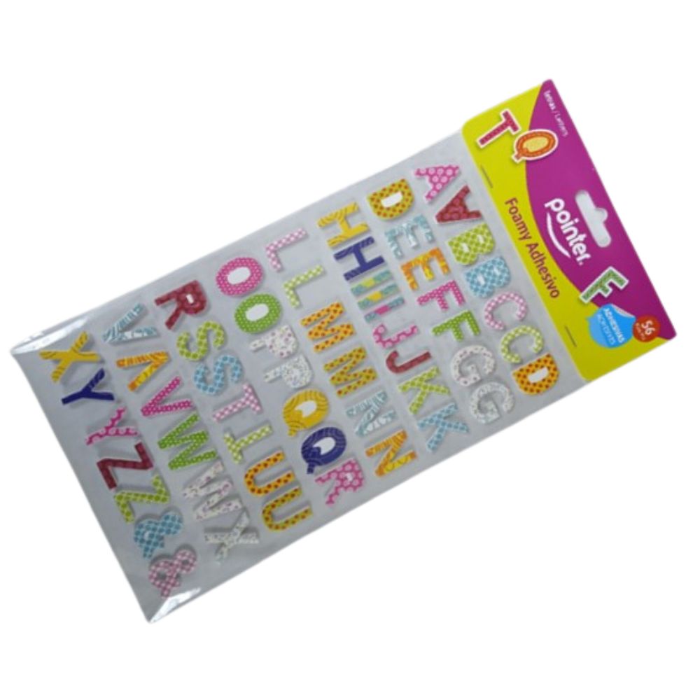 Pointer Foamy Adhesivo Letras Decorativas 56 Pzs