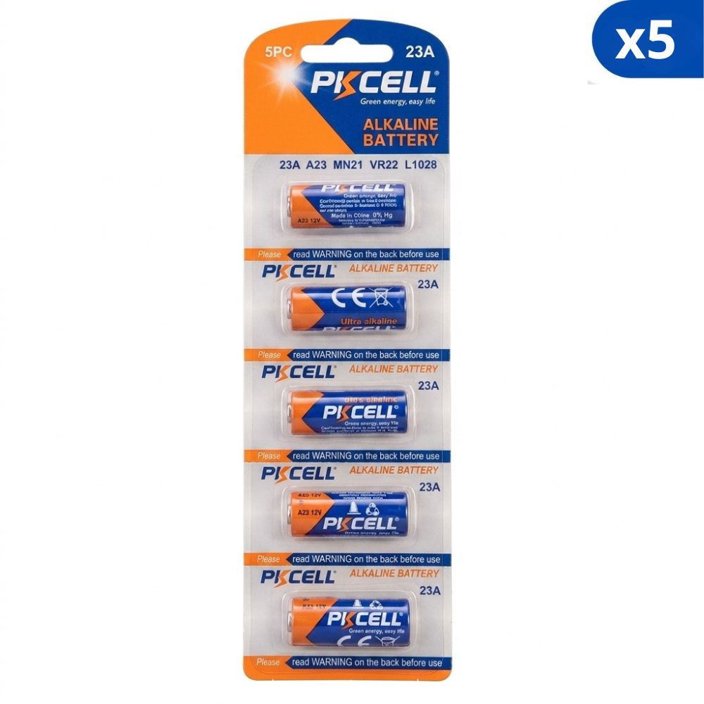 Pkcell Mini Baterías Alcalina 23A Paquete 5Und