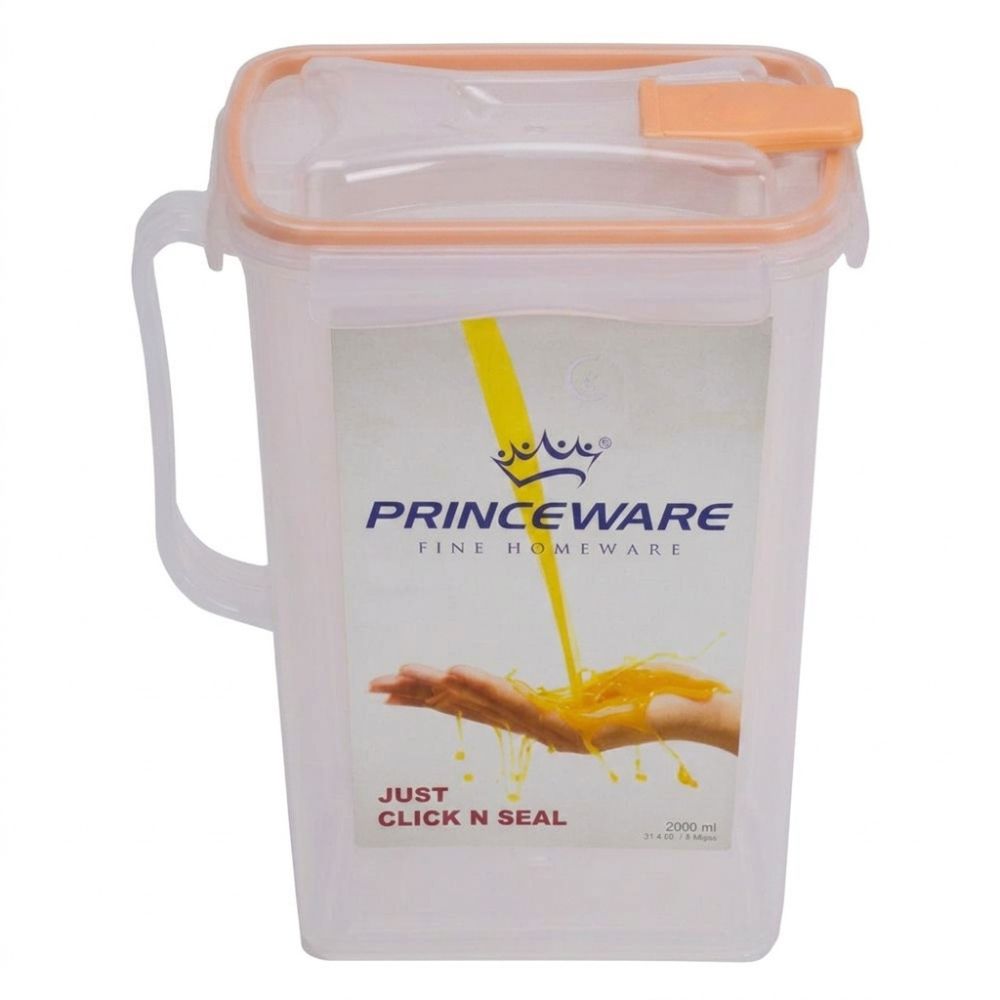 Jarra Con Tapa Hermética Orange Princeware 2 Litros