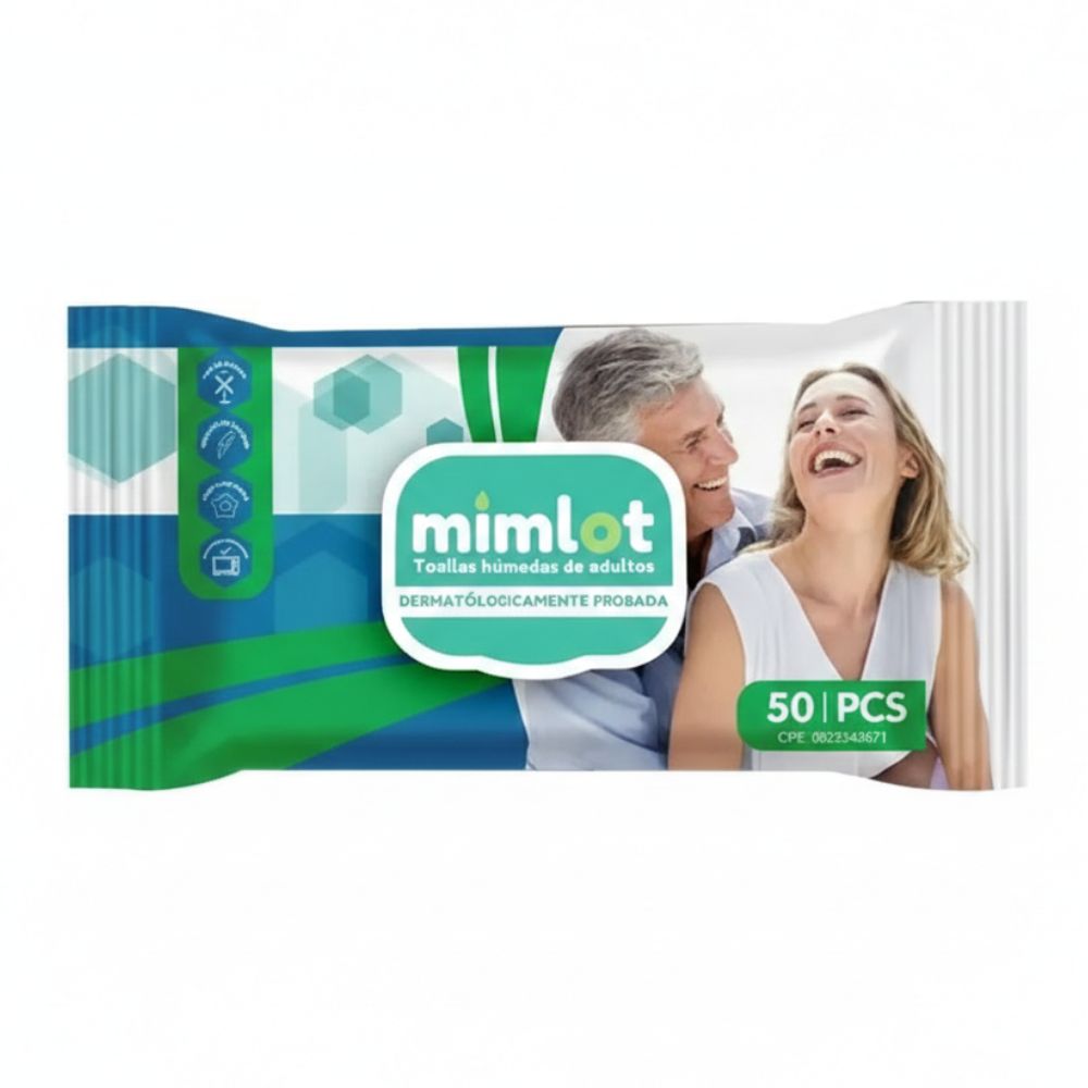 Mimlot Toallas Húmedas Adultos Incontinencia 50 Pcs