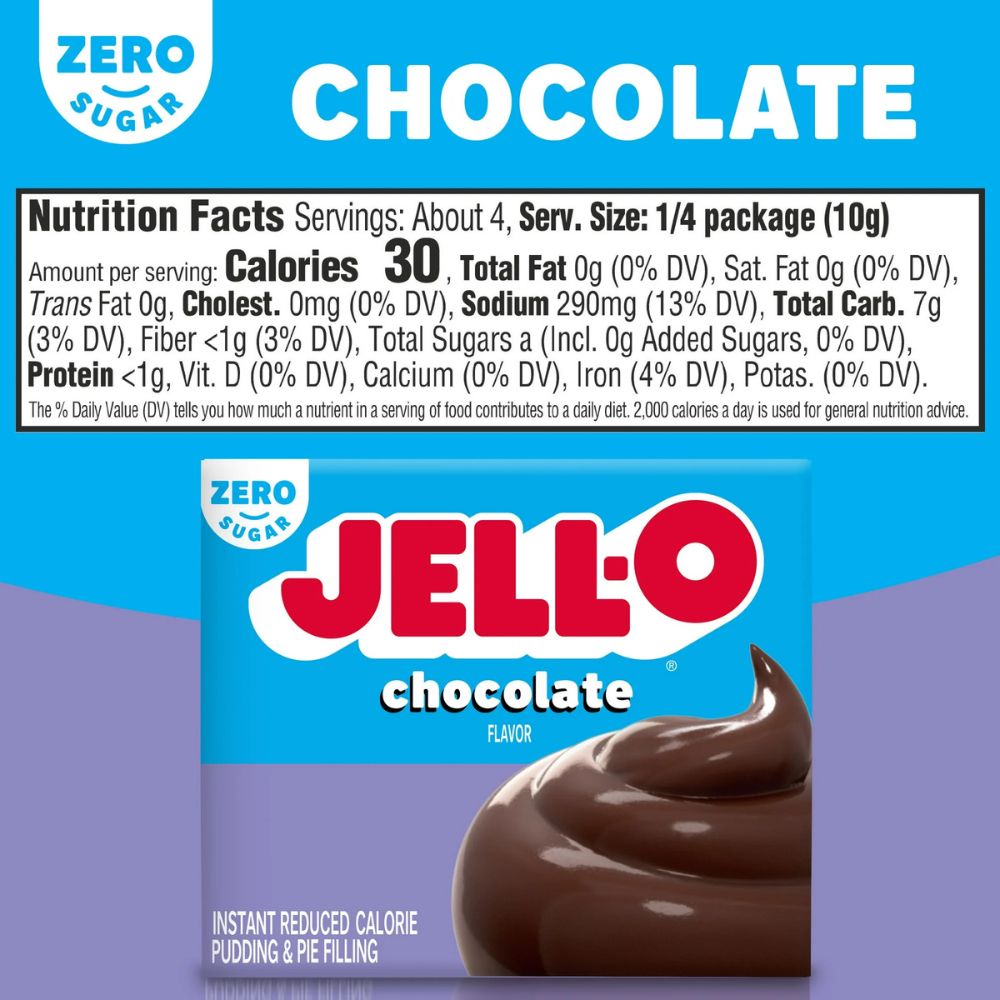 Pudding Jell-o Chocolate Zero Sugar 39gr