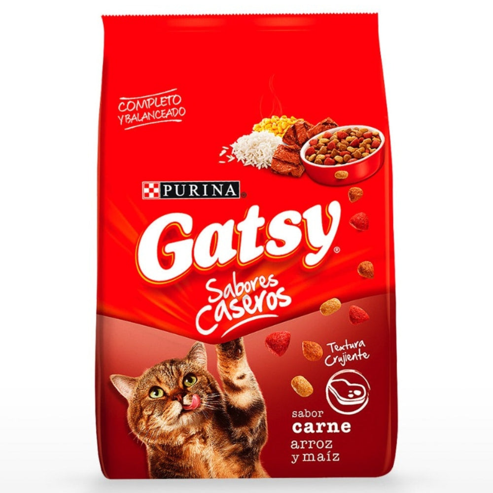 Purina Gatsy Sabor a Carne Arroz y Maiz 500gr