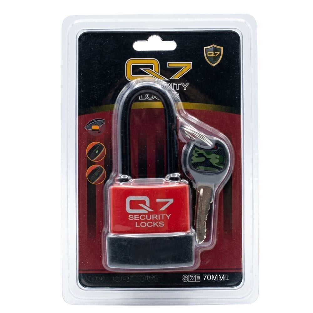 Q7 Security Locks Candado De Intemperie Arco Largo 70mml