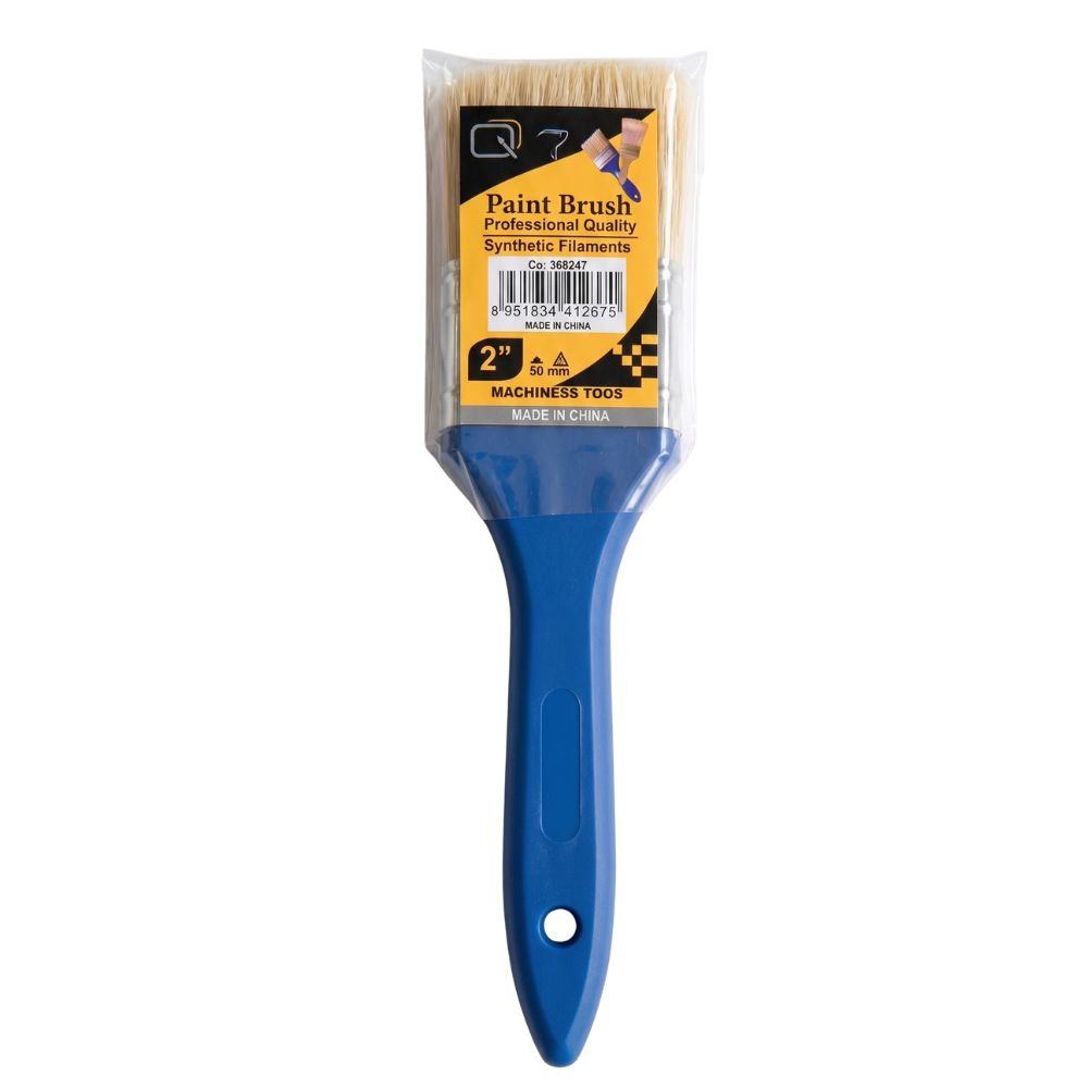 Q7 Brocha Mango De Plástico Azul 2"