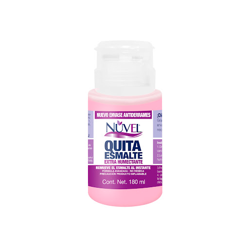 Nuvel Quita Esmalte Extra Humect Con Bomba Aplicadora 180ml
